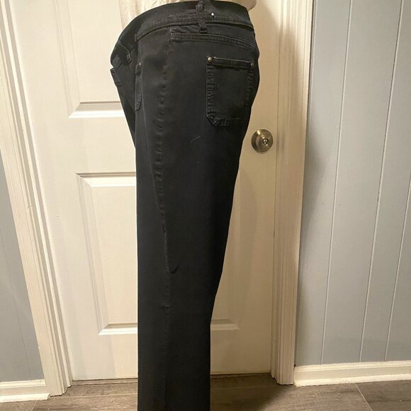 Run and Fly Women's Wide-Leg Jeans Black Size 24 - Picture 6 of 12